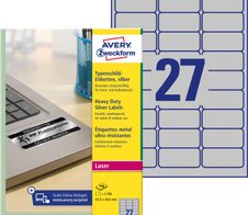 AVERY Zweckform Typenschildetiketten 63,5 x 29,6 mm