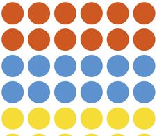 HERMA Klebepunkte Ø 12,0 mm rot, blau, gelb, grün