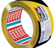 tesa Warnklebeband 50 mm  x 66 m schwarz/gelb