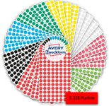 AVERY Zweckform Klebepunkte Ø 8,0 mm schwarz, rot, blau, grün, gelb, weiß, leuchtrot, leuchtgrün