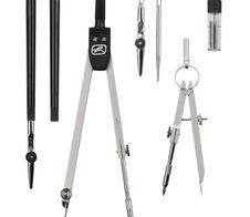 herlitz Zirkel-Set schwarz, silber