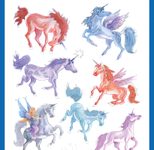 AVERY Zweckform Aufkleber Einhörner