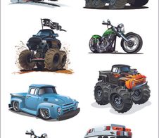 HERMA Aufkleber American Cars