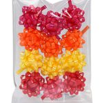 PRÄSENT Geschenk-Schleifen 10 mm x 0.95 m rot/gelb/orange/pink