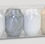 PRÄSENT Geschenkbänder weiß/silber/creme