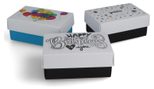 BUNTBOX Geschenkboxen-Set Geburtstag M 1,1 l - 17,0 x 11,0 x 6,0 cm weiß, blau, schwarz