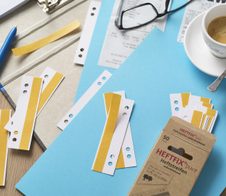 VELOFLEX Heftstreifen, selbstklebend  für bis DIN A4 weiß