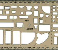 KOH-I-NOOR Zeichenschablone rauchfarbig