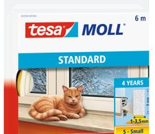 tesa Dichtungsbänder Schaumstoffdichtung 9 mm x 6 m weiß