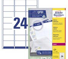 AVERY Zweckform Etiketten L7159-100 weiß 63,5 x 33,9 mm