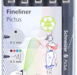 Schneider Fineliner-Set 0.2 + 0.5 mm Schwarz
