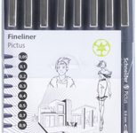 Schneider Fineliner-Set 0.05 + 0.1 + 0.2 + 0.4 + 0.5 + 0.7 + 0.9 mm Schwarz