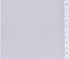 DURABLE Ordnerregister Vollformat, Überbreite blanko DIN A4