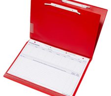 BOI DOKUTECH Patienten-Dokumentationsmappe für DIN A4 rot