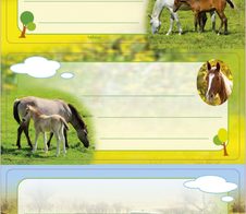 HERMA Schuletiketten Pferde