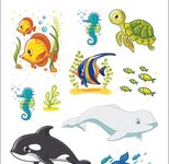 HERMA Aufkleber Wassertiere