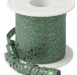 PRÄSENT Geschenkband Glitter 10 mm x 100 m grün