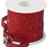 PRÄSENT Geschenkband Glitter 10 mm x 100 m rot