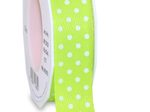 PRÄSENT Geschenkband Dots 25 mm x 20 m hellgrün