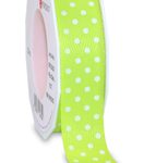 PRÄSENT Geschenkband Dots 25 mm x 20 m hellgrün