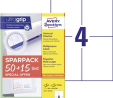 AVERY Zweckform Etiketten 6601 weiß 105,0 x 148,0 mm