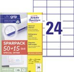 AVERY Zweckform Etiketten 6602 weiß 70,0 x 36,0 mm