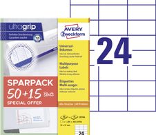 AVERY Zweckform Etiketten 6605 weiß 70,0 x 37,0 mm