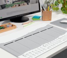 SIGEL Schreibtischunterlage 59,5 x 41,0 cm weiß/grau