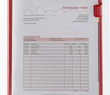 EICHNER Auftragstaschen rot für EICHNER Planungstafeln