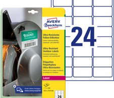 AVERY Zweckform resistente Folienetiketten 63,5 x 33,9 mm