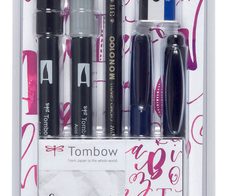 Tombow Handlettering-Set Mehrfarbig 0.8 + 3.3 mm