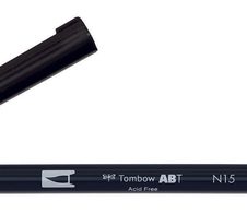 Tombow Brush-Pen Schwarz 0.8 + 3.3 mm