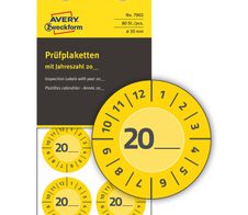 AVERY Zweckform Prüfplaketten 30,0 x 30,0 mm