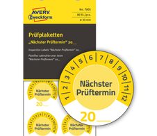 AVERY Zweckform Prüfplaketten 30,0 x 30,0 mm