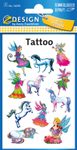 AVERY Zweckform Klebetattoo Elfen, Einhörner