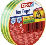 tesa Isolierbänder 15 mm x 10 m grün/gelb