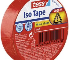 tesa Isolierbänder 15 mm x 10 m rot
