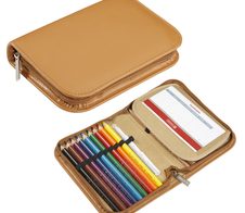 BRUNNEN Federmäppchen befüllt braun