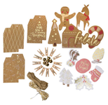 folia Bastelset weihnachtliche Verpackungen classic natur