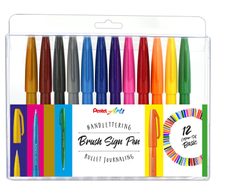 Pentel Brush-Pen-Set Mehrfarbig 7.0 - 17.0 mm