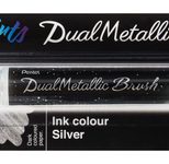 Pentel Brush-Pen Silber 1.0 mm