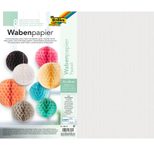 folia Wabenpapier weiß, ocker, rosa, hellblau, mint, beige, grau, schwarz