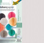 folia Wabenpapier weiß, ocker, rosa, hellblau, mint, beige, grau, schwarz