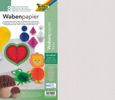 folia Wabenpapier gelb, grün, weiß, orange, flieder, blau, braun, rot