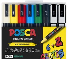 uni-ball POSCA PC-5M Acrylstift 1.8 - 2.5 mm Mehrfarbig