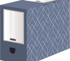 5 Bankers Box Archivboxen Bankers Box Décor Serie schieferblau/weiß 15,0 x 34,5 x 25,3 cm