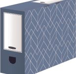 5 Bankers Box Archivboxen Bankers Box Décor Serie schieferblau/weiß 10,0 x 34,5 x 25,3 cm