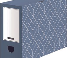 5 Bankers Box Archivboxen Bankers Box Décor Serie schieferblau/weiß 10,0 x 34,5 x 25,3 cm
