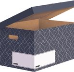 5 Bankers Box Archivboxen Bankers Box Décor Serie mitternachtsblau/weiß 36,7 x 57,0 x 29,5 cm