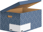 Bankers Box Archivboxen schieferblau/weiß 36,7 x 57,0 x 29,5 cm